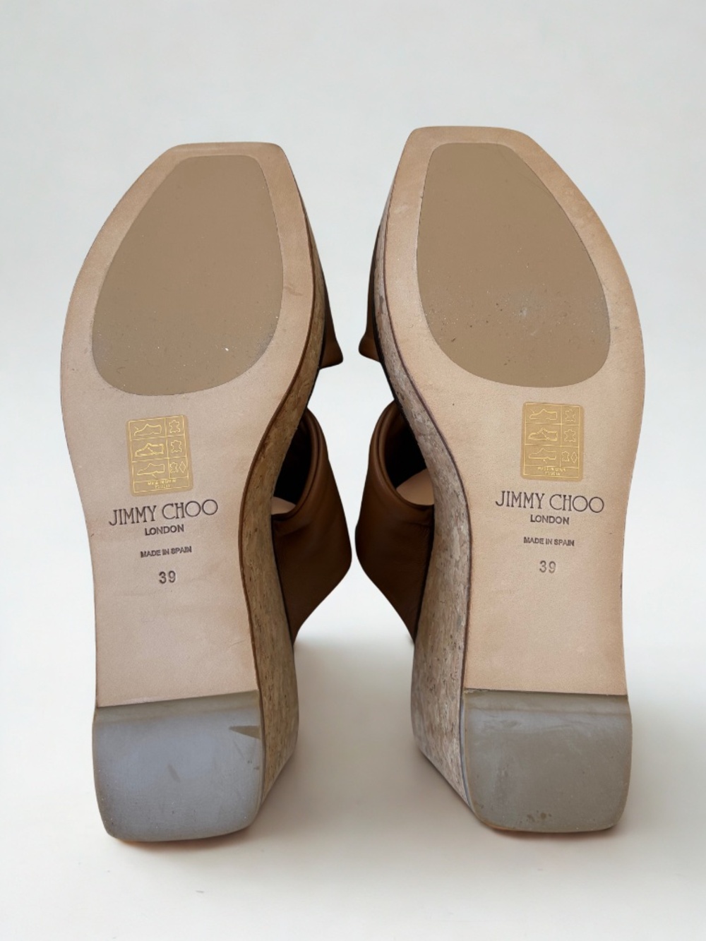 Jimmy Choo Soft Narisa 90 Wedge Sandals, Size 39 (European), Brown - Picture 4 of 8